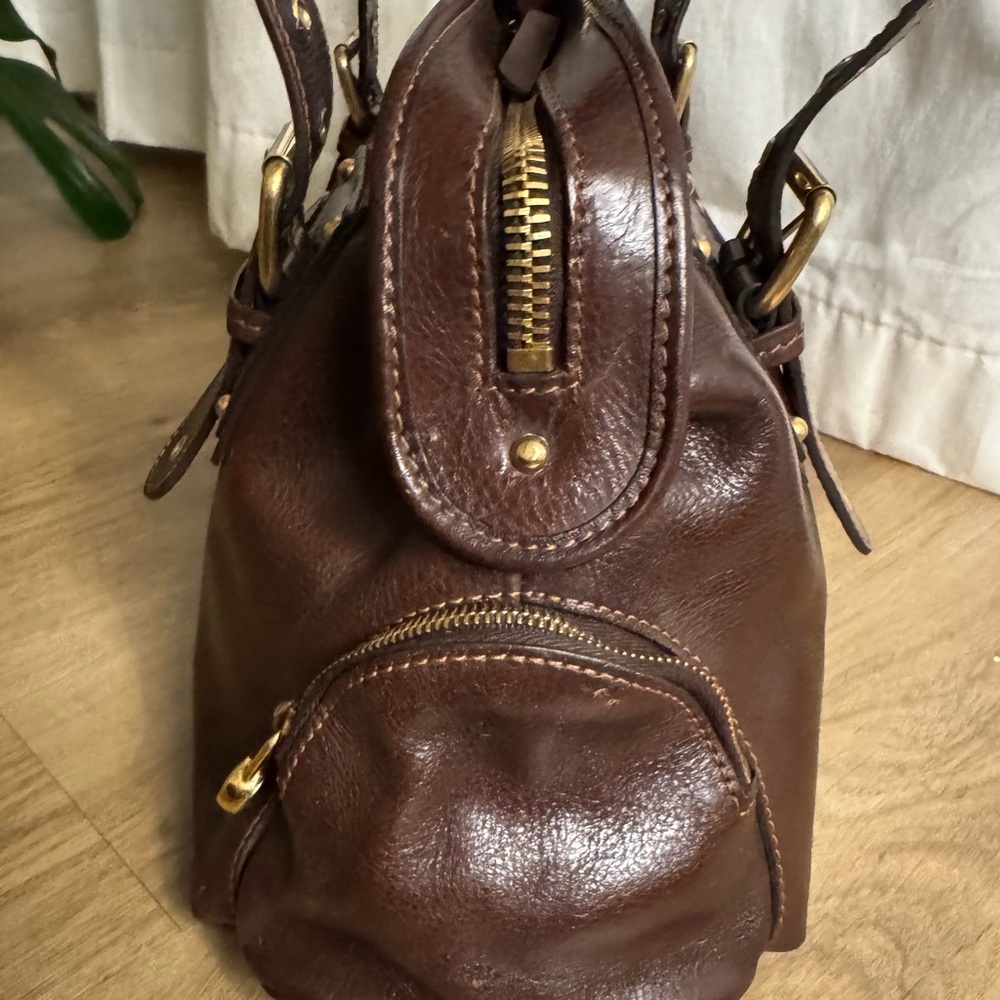 Vintage Marc Jacob Brown Patti Satchel Leather Bag - Picture 7 of 16